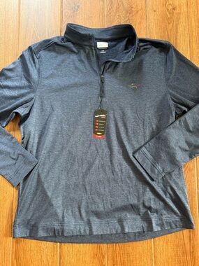 Greg Norman Collection Men's Heather Navy Quarter-Zip Pullover